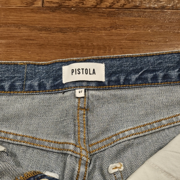 PISTOLA Women's Destressed Straight-Legged Jeans - Size 27 - Picture 4 of 6